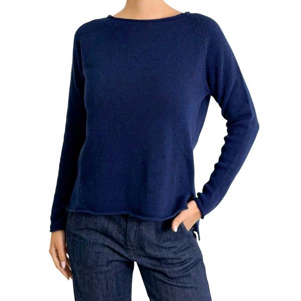 Maglioncino misto cashmere tinta unita 